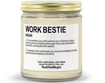 Funny Coworker Gift, Work Bestie Gift, Work Bestie Candle, Secret Santa For Coworker, Office Gag Gift