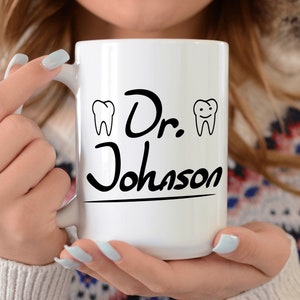 Custom Dentist Mug Gift For Dentist Personalized Dentist Cup Etsy