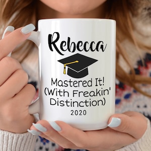 Masters Degree Mug Graduation Gift for Girlfriend Graduate School Graduation Gift For Him Best Friend Doctorat MBA PHD New Lawyer Gift
