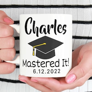 Master personnalisé, Mastered It Mug, cadeau de fin d’études pour les diplômés universitaires MBA