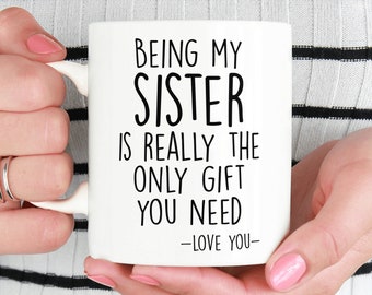 Schwester Geschenke, lustige Schwester Geschenk, Schwester Becher, Schwester-Geschenk-Idee, Schwester Geburtstagsgeschenk, Schwester Kaffeebecher, beste Schwester Becher, Weihnachts-Geschenk-Idee