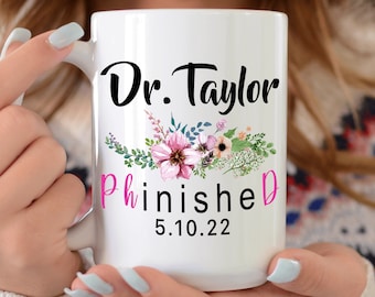 Phd Graduación Regalo Doctorado Taza Doctoral Custom Med Student Gift For Women