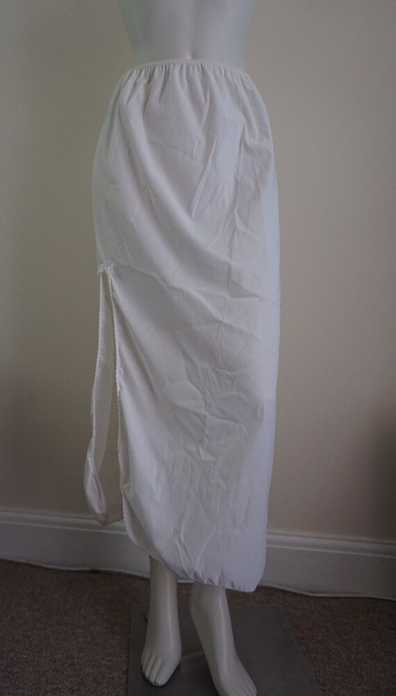 Vintage 1970's White Half Slip Maxi Skirt Slip Side S… Gem