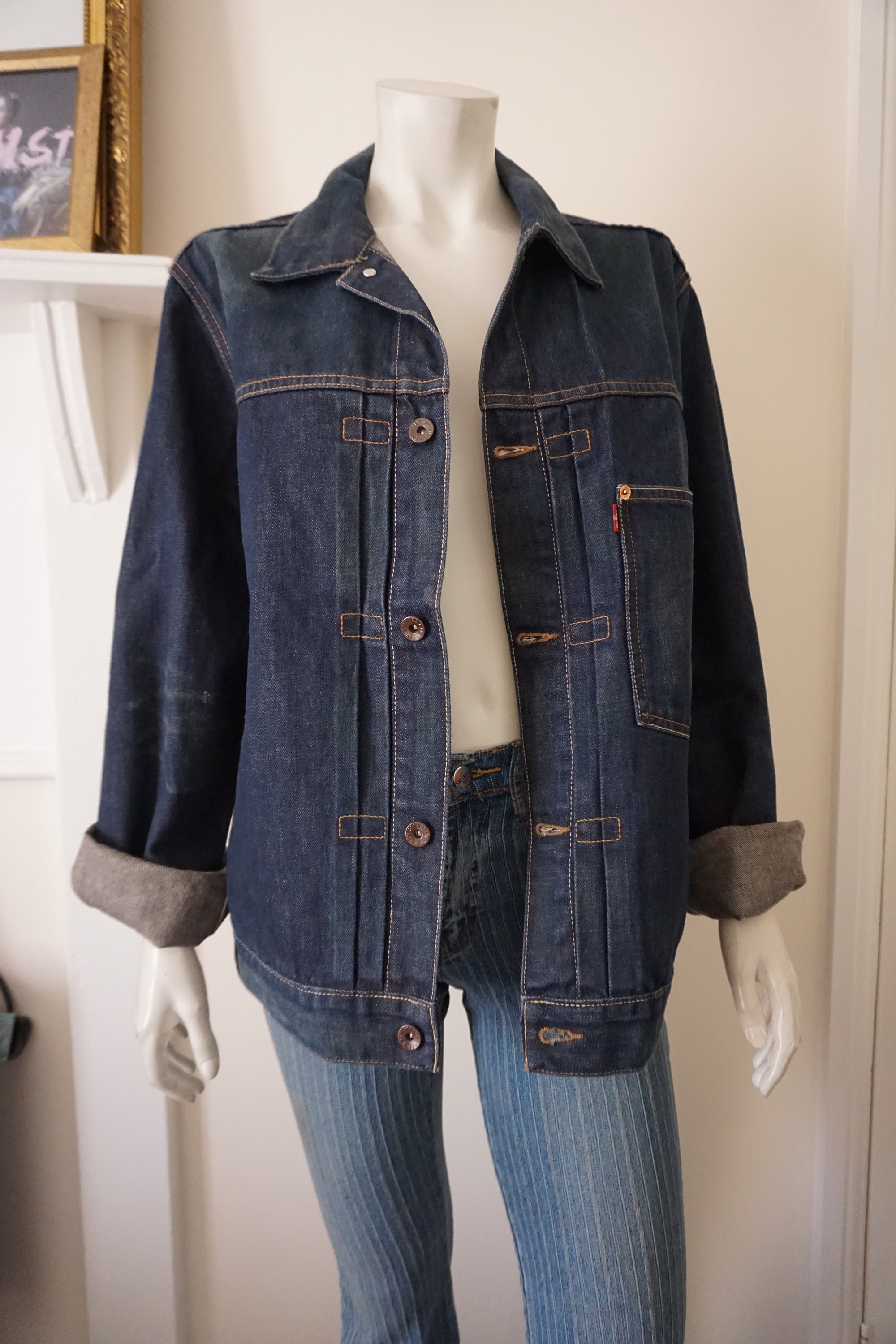 Vintage 1990's Levi's Denim Trucker Jacket 70501 04 S - Etsy