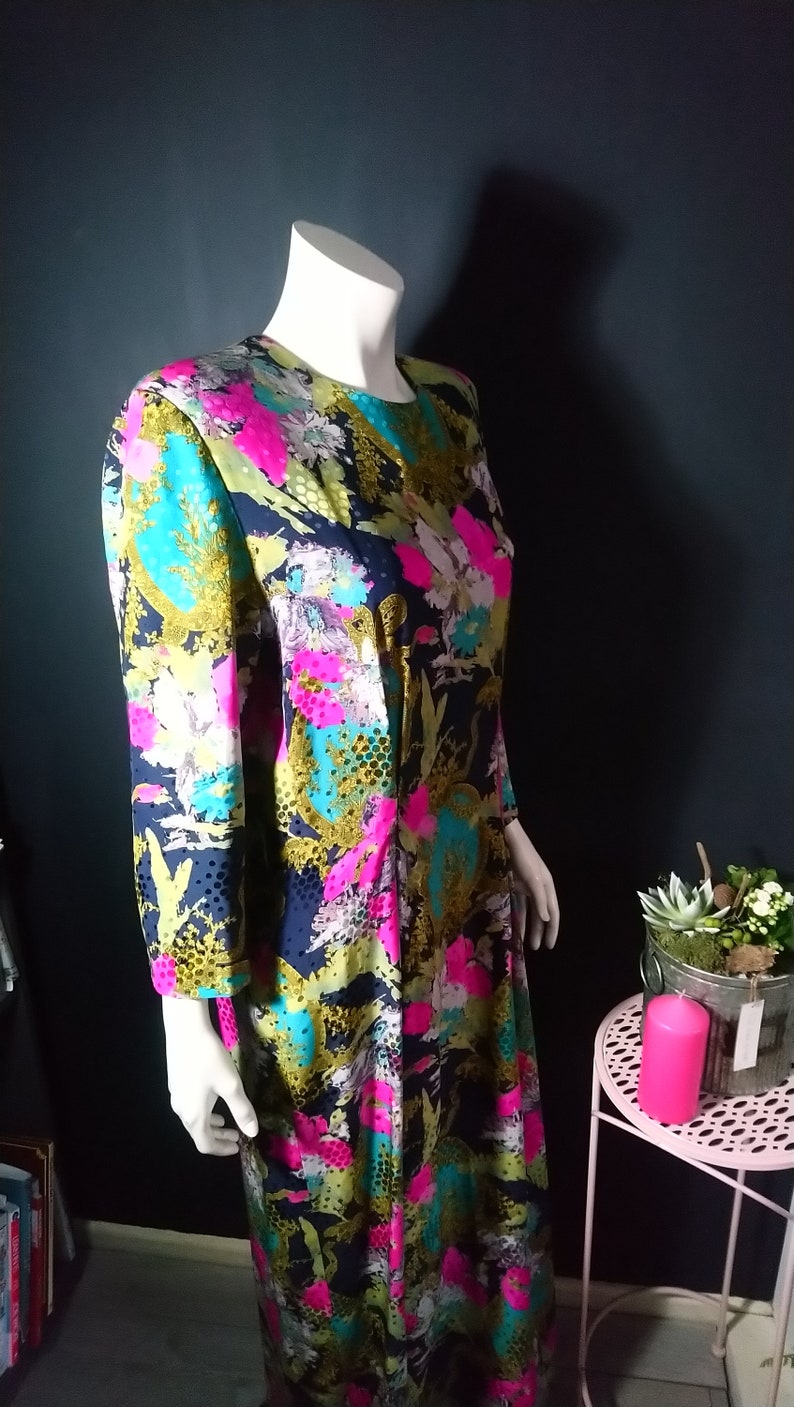 Vintage 1980/'s Seta Pura Silk Maxi Dress