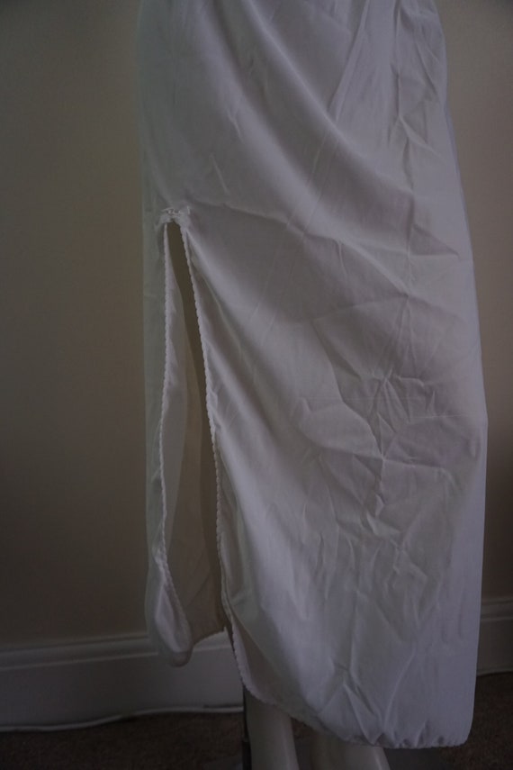 Vintage 1970's White Half Slip Maxi Skirt Slip Side S… Gem