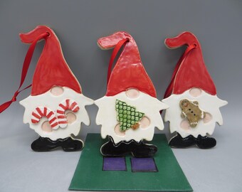 Elf, Gnome Pottery Christmas ornament