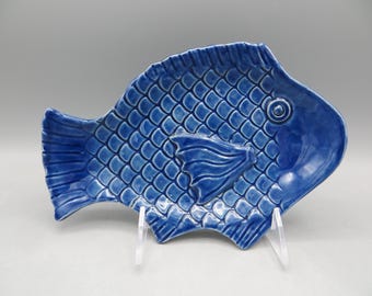 Fish Plate, Handmade Pottery Fish