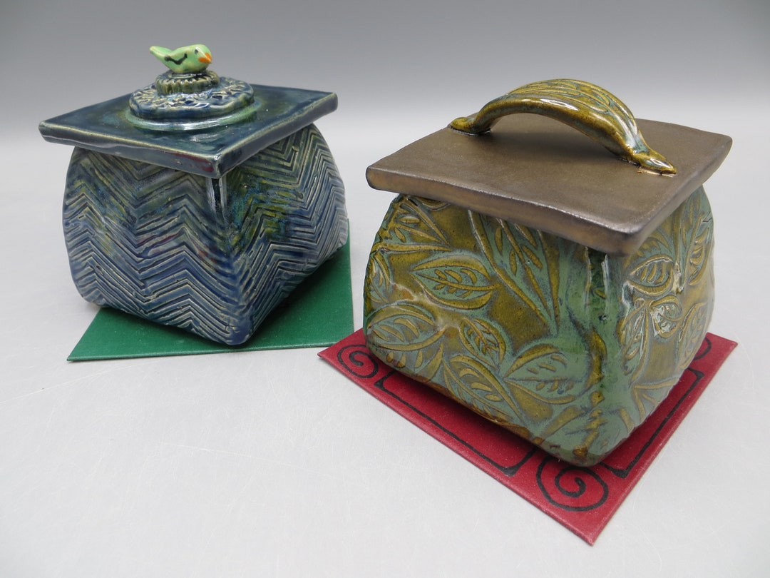 Pottry Box Box Handmade Pottery Box Decorative Box - Etsy
