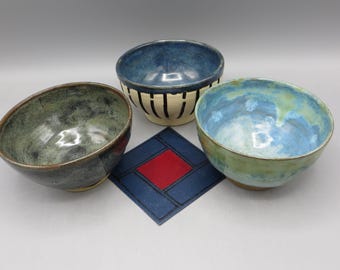 Handmade Ceramic Bowls: Medium Decorative Pottery Bowls
