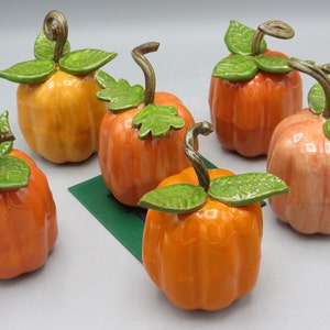 Pottery Pumpkins; Fall Decoration; Halloween Decoration; Ceramic Pumpkin; Pumpkin