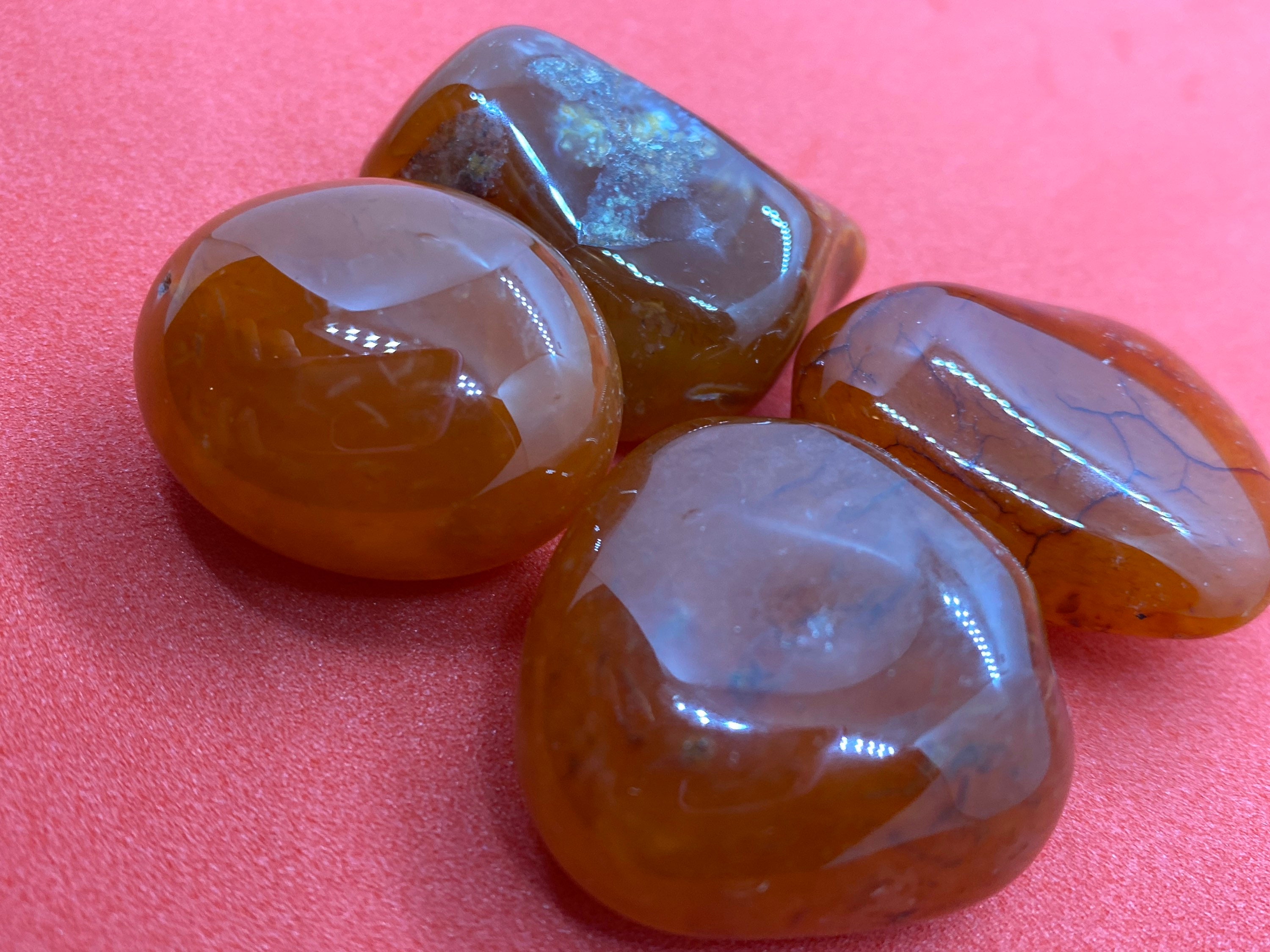 RED CARNELIAN- Red Carnelian fined polished Tumble stones