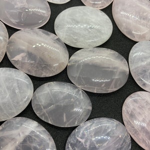 Rose Quartz Worry Stone Natural Stone Hand Carved Gemstone Worry Stone