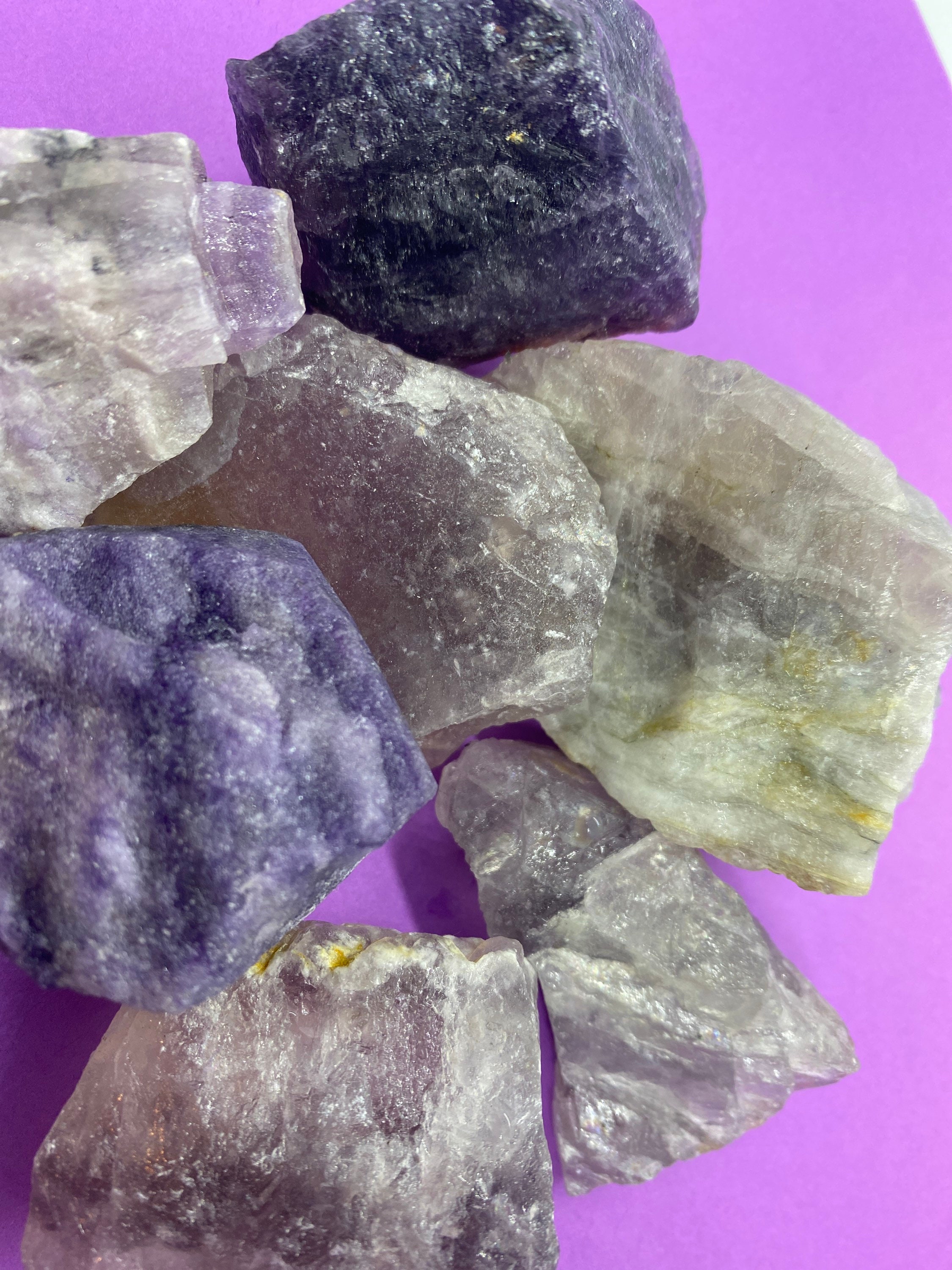 Raw Purple Fluorite Crystal Purple Fluorite Healing Crystal Etsy