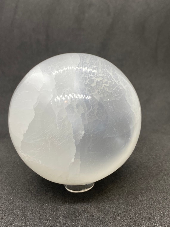 Gemstone Sphere Polished Stone Orb 2.5 Inches Selenite Crystal Ball 