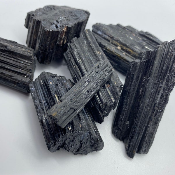 Raw Black Tourmaline Crystals Rough Tourmaline Stones Altar Crystals Meditation Stones Raw Crystal Set Yoga Crystals Raw Healing Stones