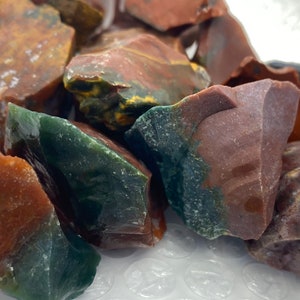 Large Bloodstone Raw Stone, Bloodstone Raw Stones, Healing Heliotrope Crystals, Soulshine Stoneworks, Heliotrope Gemstone image 1