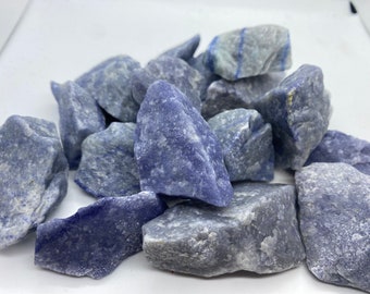 BLUE QUARTZ Stones: Choose How Many Pieces ('A' Grade, Tumbled Blue Quartz, Healing Crystals)  Soulshine