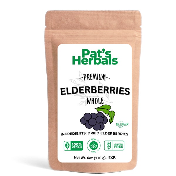 Whole Elderberry | Sambucus Nigra | Wild | Eco Friendly Bag | Bulk