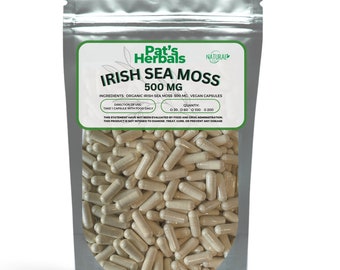 Organic Irish Sea Moss Capsules 500 mg - Vegan Capsules