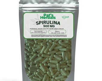 Organic Spirulina Capsules 500 mg - Vegan Capsules