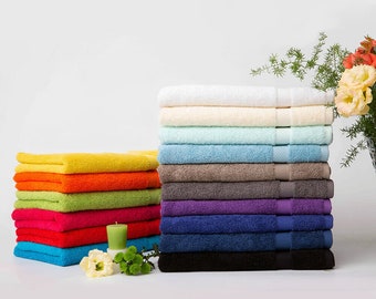 550GSM 100% Combed Cotton Bath Towel Hand Towel Face Washer Bath Mat 7 Piece Towel Set 28 Color Choices