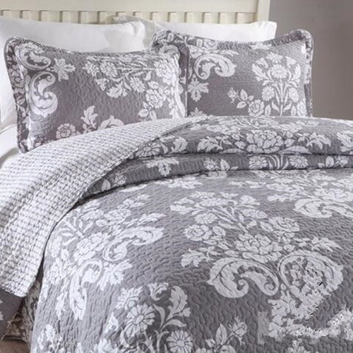 Luxury Quilted 100 Cotton Coverlet / Bedspread Set Embroidery Etsy