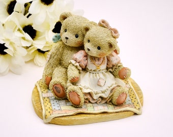 Cherished Teddies Nathaniel & Nellie | Bear Baby Shower Gift | Cute Small Bear Figurine