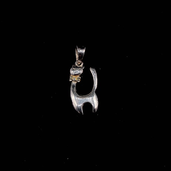 Cat Necklace Charm | Tiny Cat Charm | Sterling Si… - image 4