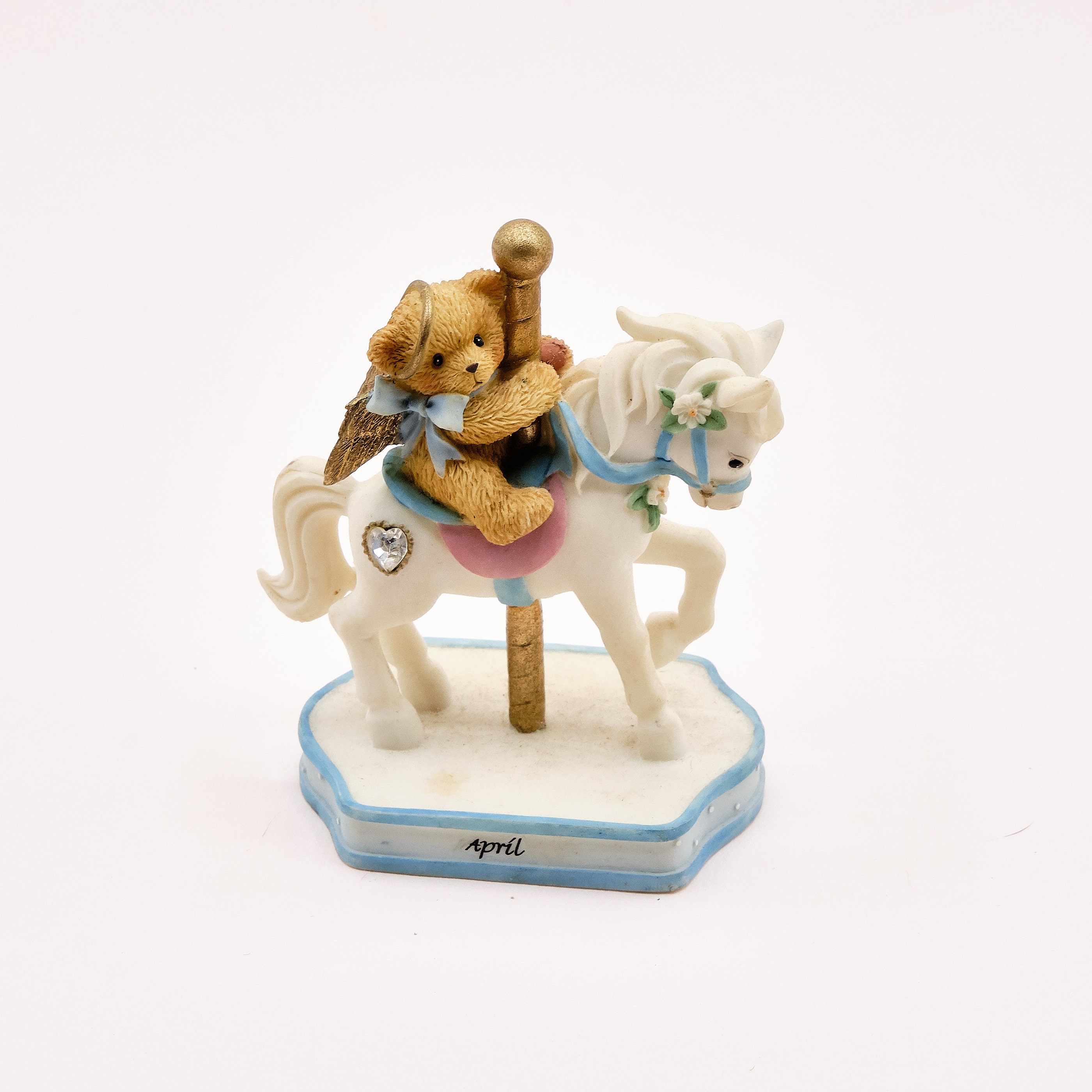Age 3 Three Cheers for You by Enesco Mini Teddy Bear Collectible Vintage Mini Figurines Cherished Teddies Bear Figurines