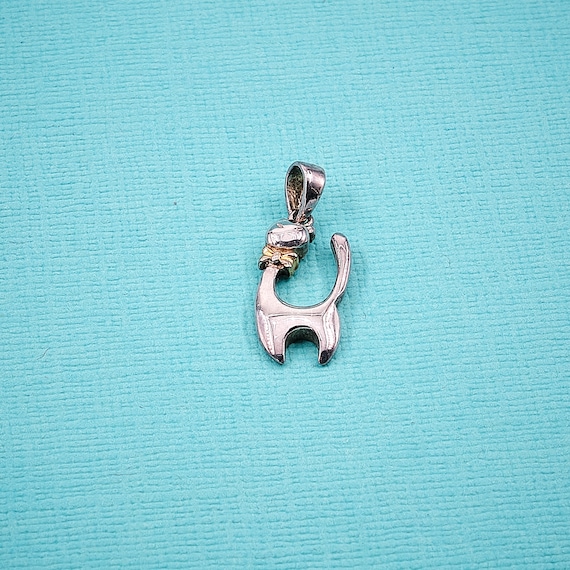 Cat Necklace Charm | Tiny Cat Charm | Sterling Si… - image 6