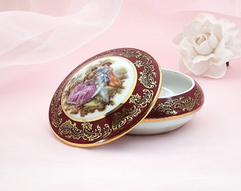 Limoges France Trinket Box | Dainty Small Jewelry Box | Vanity Decorative Ring Box | Gift for Mom