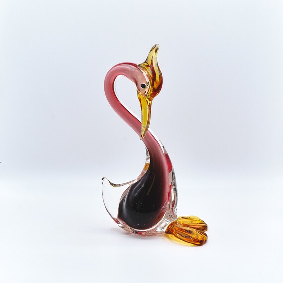 Duck Murano Bird Vintage Venetian Glass Animal Figurine Dark Red /& Yellow Hand Blown Art Glass Sculpture Murano Glass Sculpture