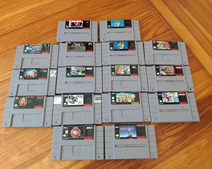 Varied Classic Super Nintendo Game Cartridges Etsy