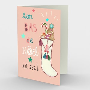 Cartes de souhaits ton bas de noël