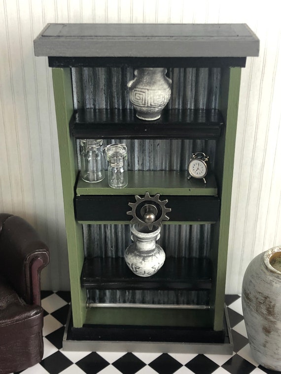 dollhouse bookcase etsy
