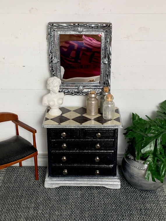 Miniature Dresser Dollhouse Dresser Dollhouse Cabinet Etsy