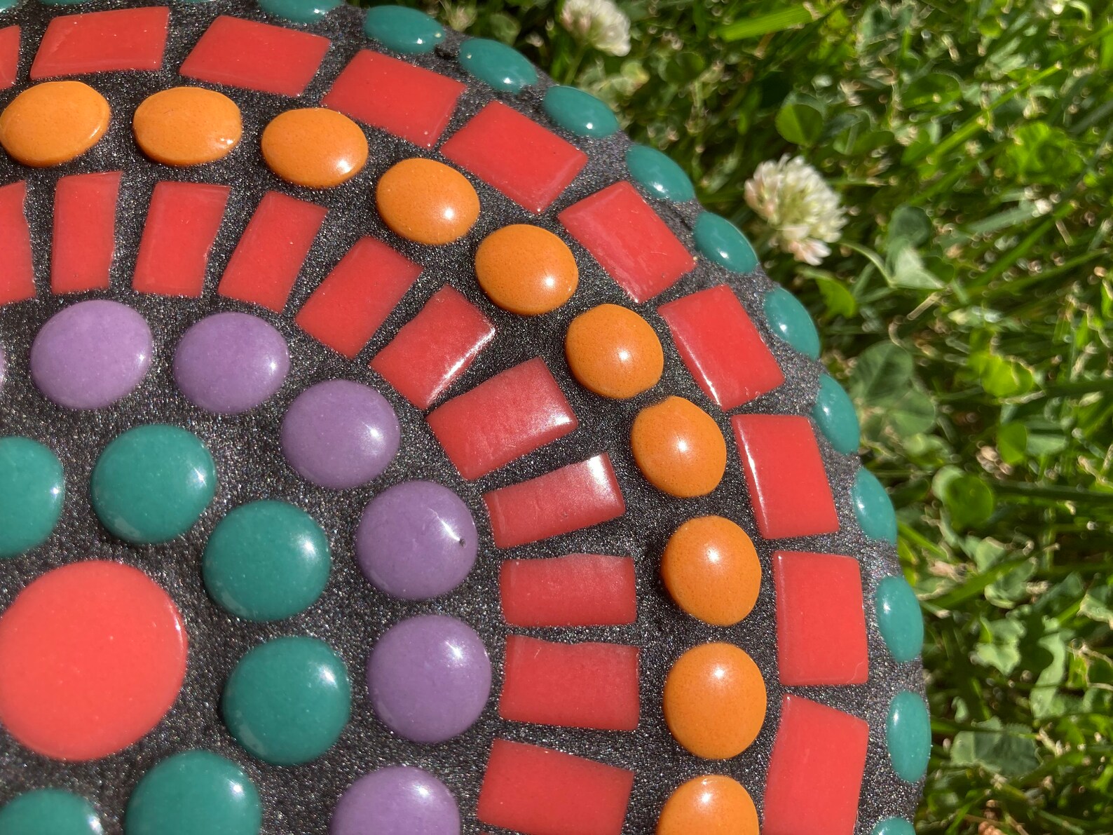 7.5 Diámetro Baldosa de vidrio al aire libre Garden Rock | Etsy