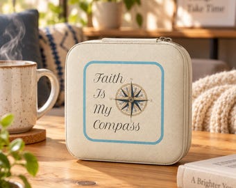 Faith Is My Compass Jewelry Travel Case