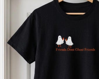 Friends Don't Ghost Friends Tee | Pigment-Dyed Cotton Boxy Shirt