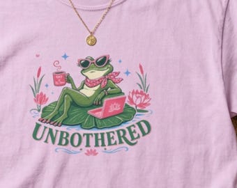 Unbothered CEO Entrepreneur Frog Illustration T-shirt | Relaxed Frog Graphic Tee