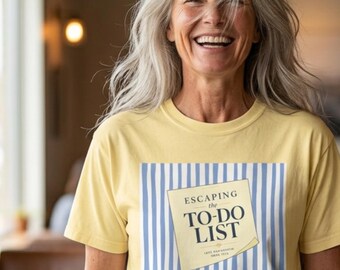 Escaping the To-Do List T-shirt | Striped Note Design