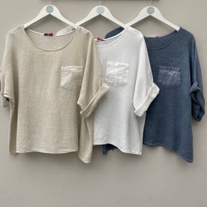 The Georgie Top. Linen Clothing.