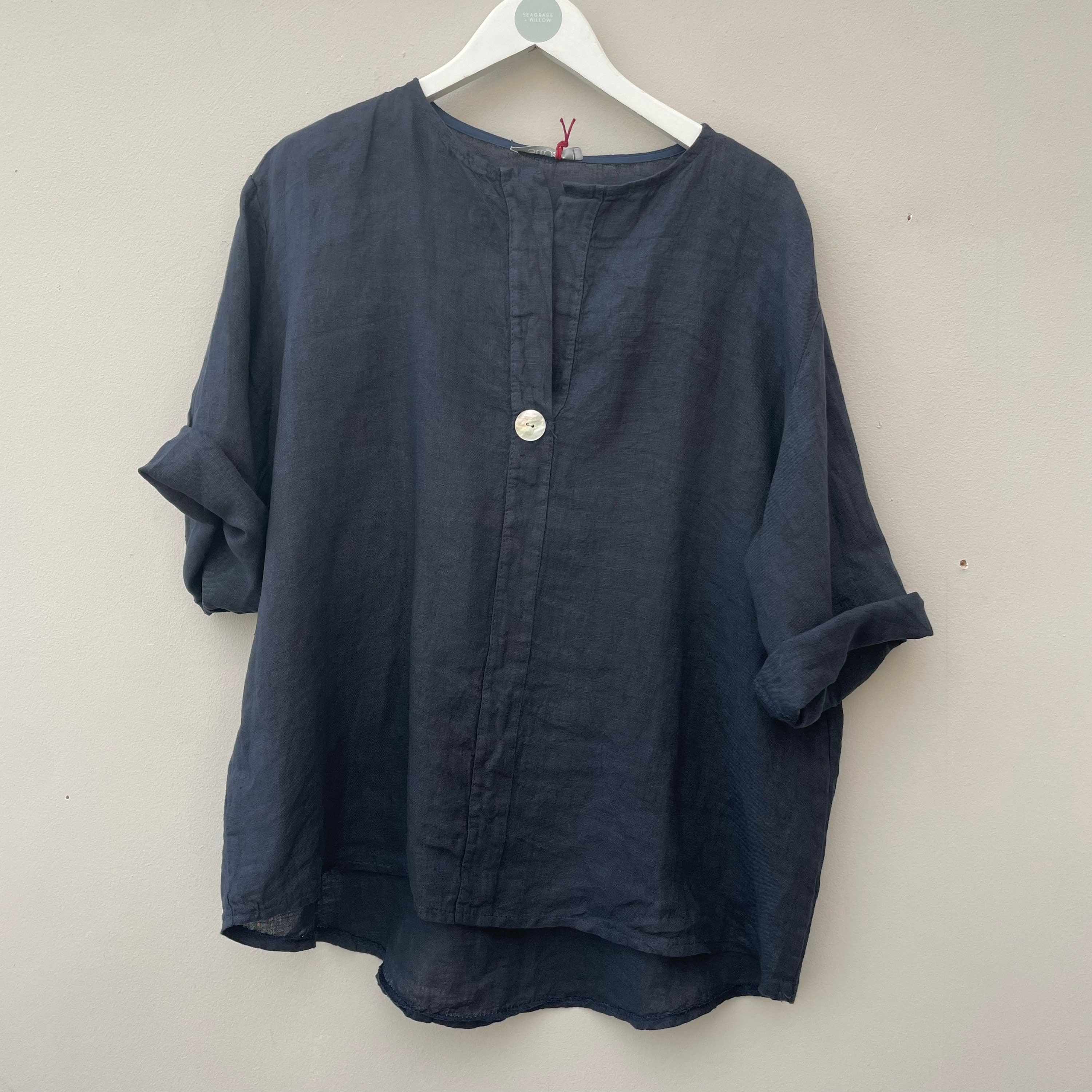 The Chloe Linen Blouse. Linen Clothing. Made in Italy Etsy UK
