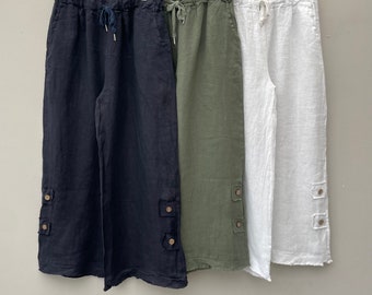 The Stella Linen Trousers. Linen clothing.