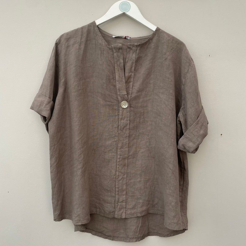 The Chloe Linen Blouse. Linen Clothing. Made in Italy Etsy UK