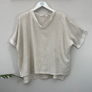 The Gaby Top. Summer Clothing. Linen Clothing. Stone
