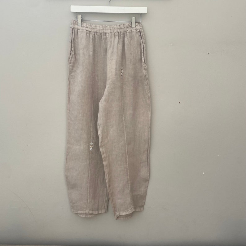 The Elsa Linen Button Trousers. Linen Trousers. image 10
