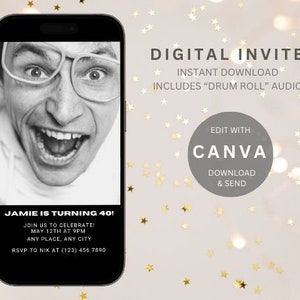 Instant Download | 40Th Birthday Invitation Printable | 30Th 40Th 50Th Adult Birthday Invite | Digital Template | Invitation Template