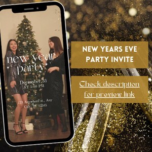 Editable New Years Party Invite | New Years Eve Invitation | Nye Party Evite Template | New Years Party Video Invite | New Years Eve Party